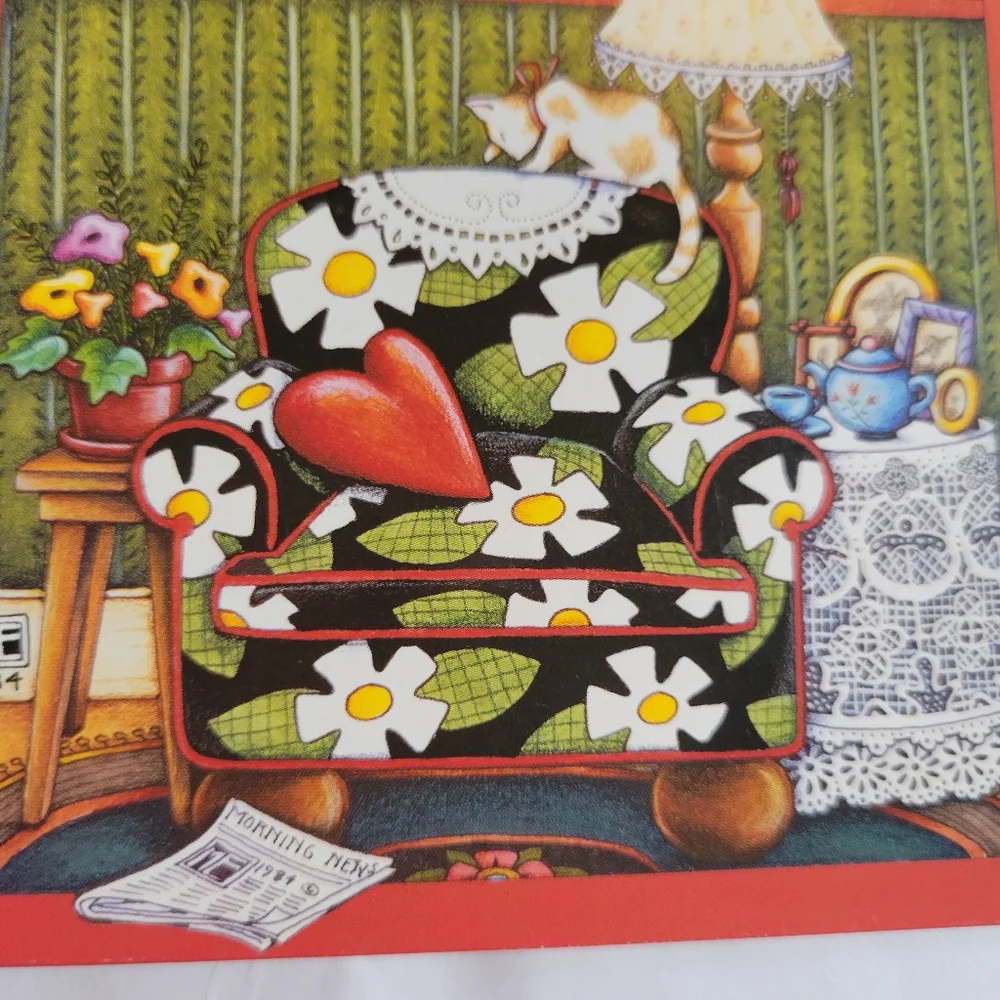 Mary Engelbreit Cards ~ Home is Where the Heart Is & 5 Santa Christmas Cards